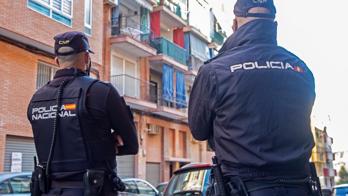 Dos agentes de la Policía Nacional.