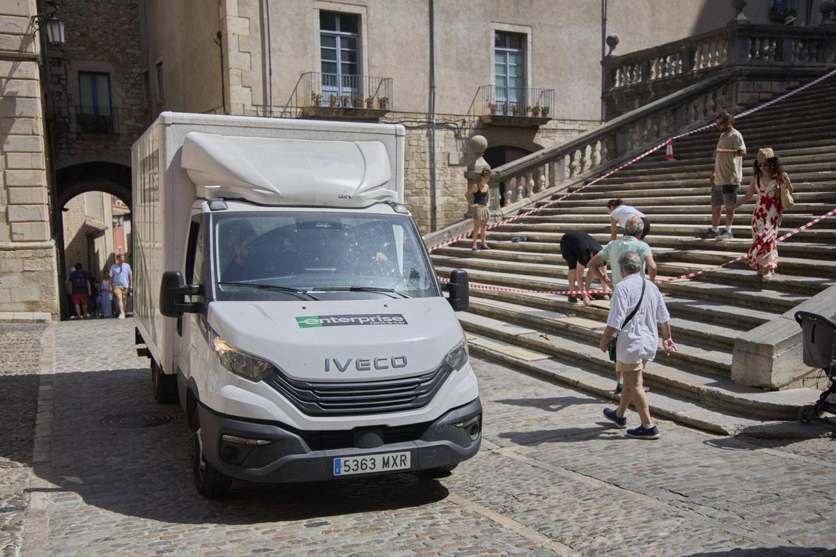 Les imatges dels preparatius per al rodatge d''Enredados' a Girona