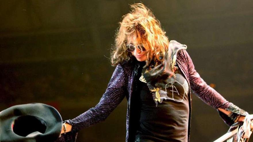 El cantante Steven Tyler durante un concierto de Aerosmith.