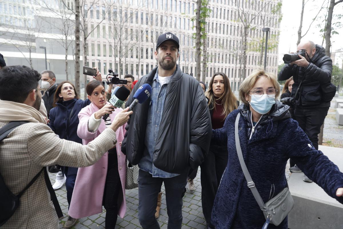 Gerard Piqué, en la Ciutat de la Justícia de LHospitalet.