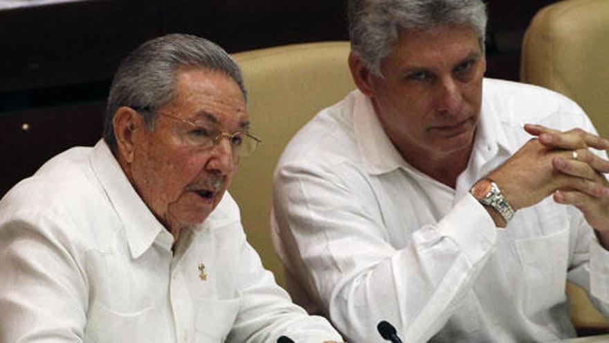 Raúl Castro durante el discurso ante la Asamblea cubana