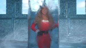 Mariah Carey, en el anuncio promocional de All I want for Christmas is you.