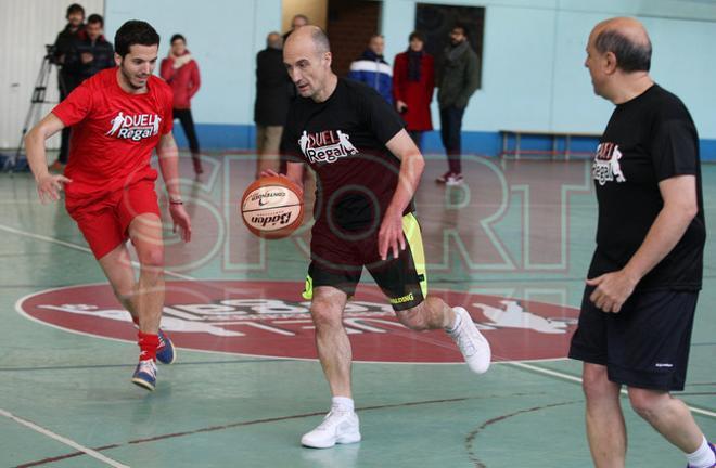 Jordi Alba y Juan Carlos Navarro, entrenadores por un día