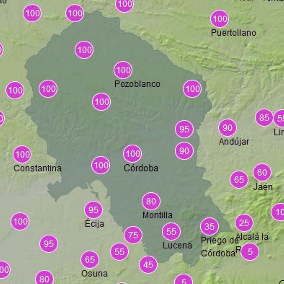 Probabilidad de precipitación el viernes 11 de marzo.