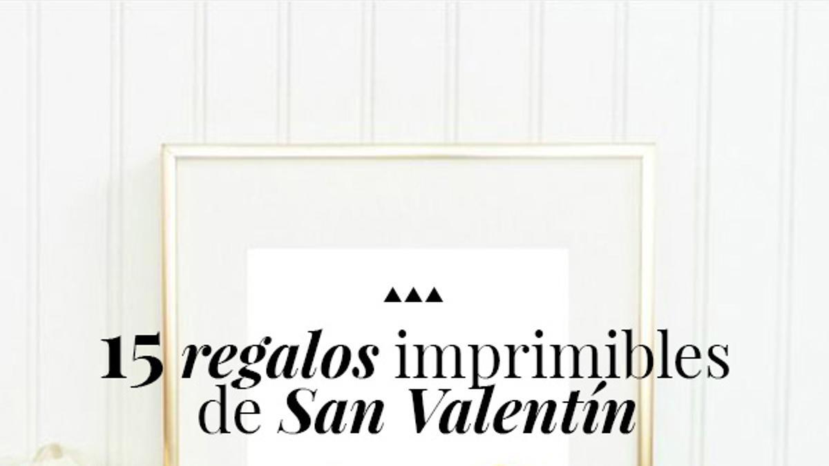 15 regalos imprimibles de San Valentín