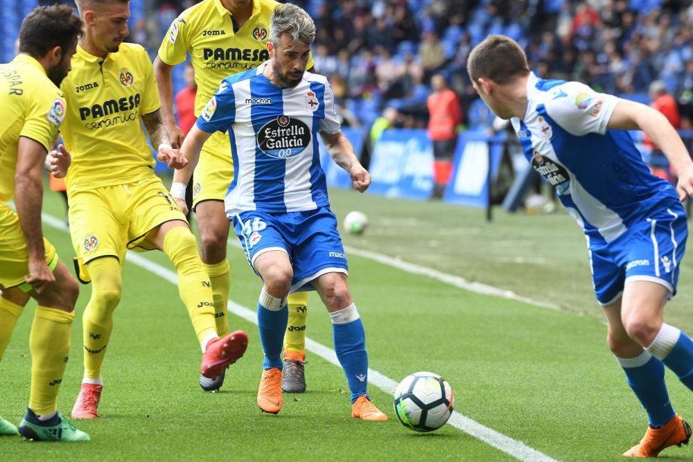 El Dépor cae ante el Villarreal en Riazor