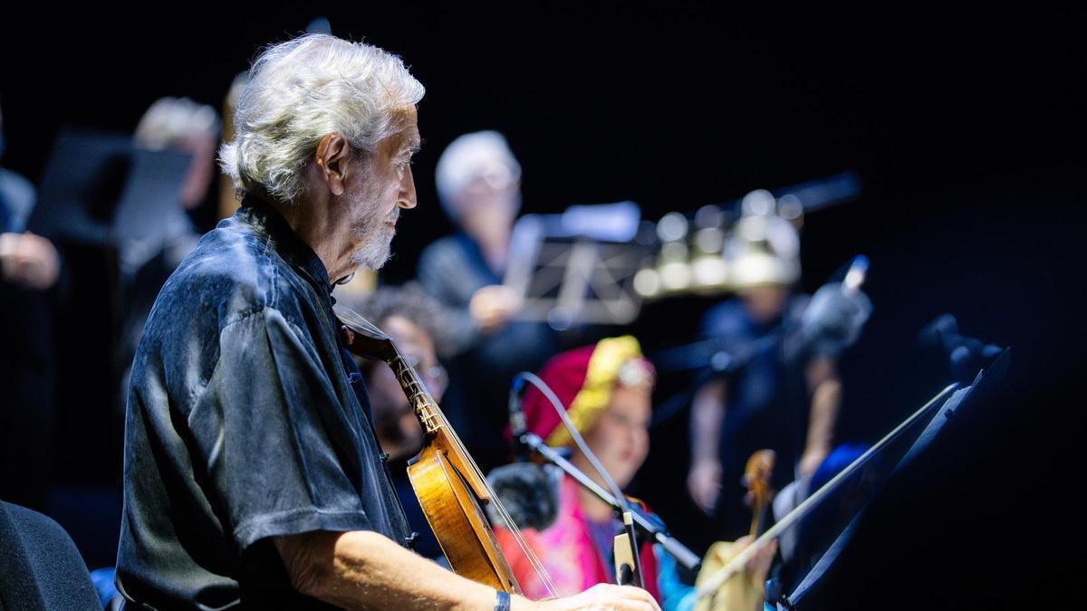 Jordi Savall, en la inauguración del Festival de la Porta Ferrada en Sant Feliu de Guíxols.