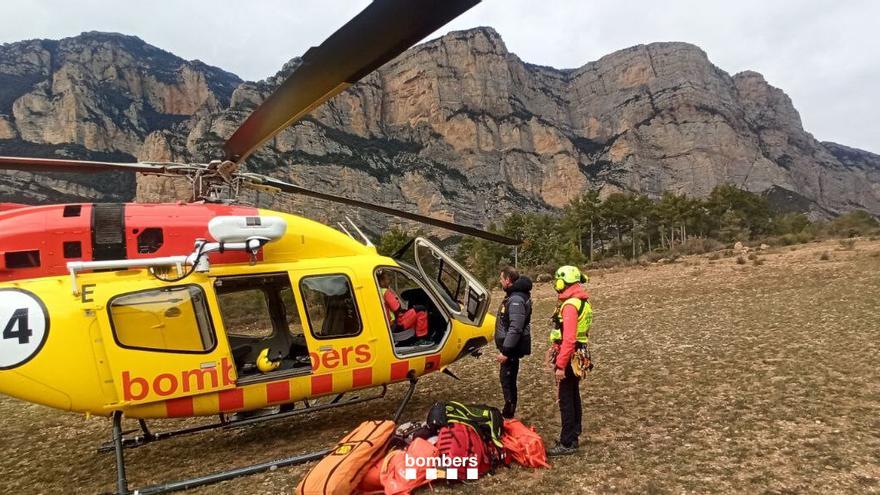 Rescaten una escaladora ferida al Coll de Nargó