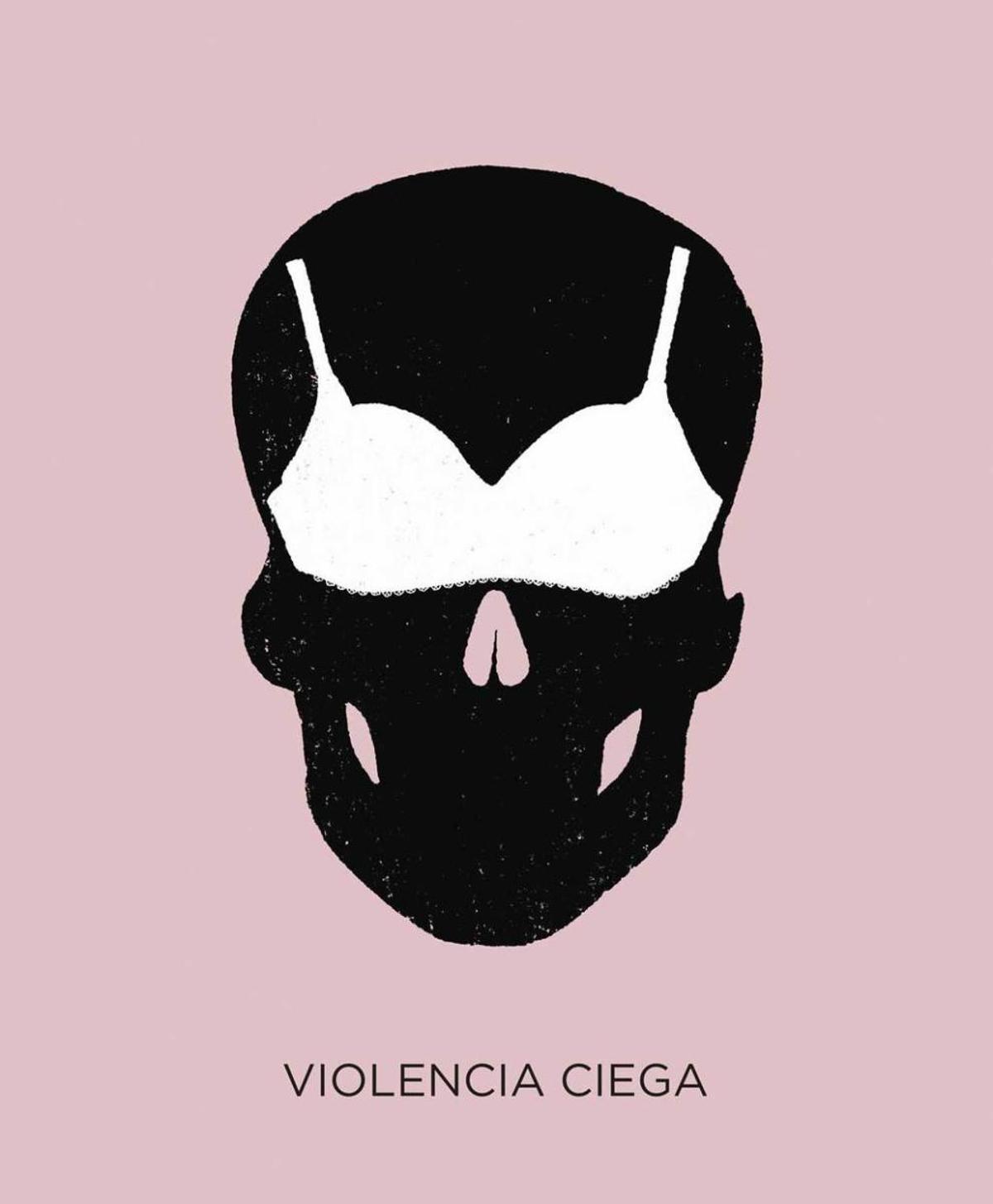 Goyo Rodríguez, ayer, con un diseño en su móvil sobre la guerra en el que la corbata es el fémur.