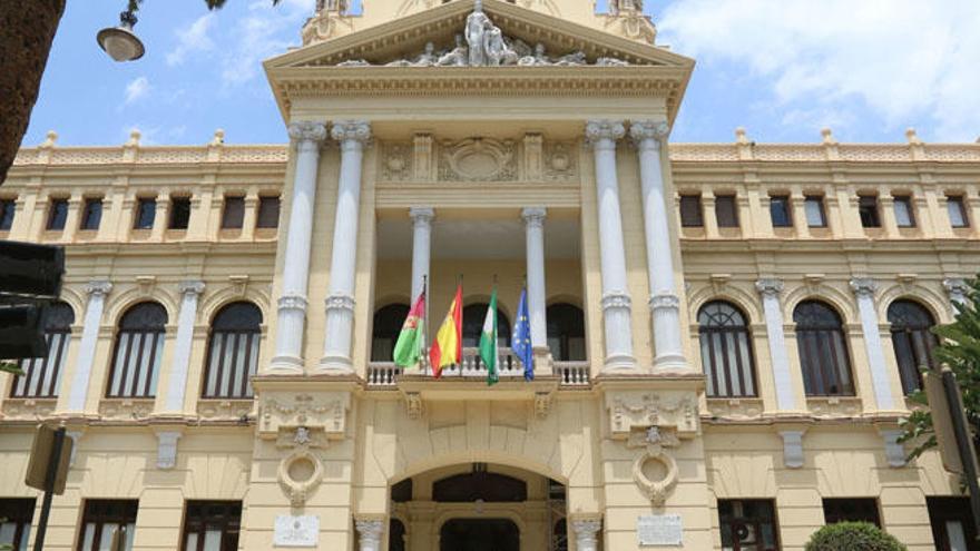 Fachada del Ayuntamiento de Málaga.