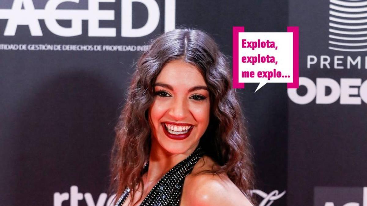 Ana Guerra con bocadillo 'explota explota me explo'
