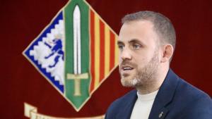 El alcalde de Cerdanyola, Carlos Cordón durante la rueda de prensa