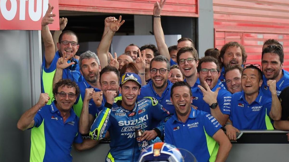 Rins celebra el podio de Argentina