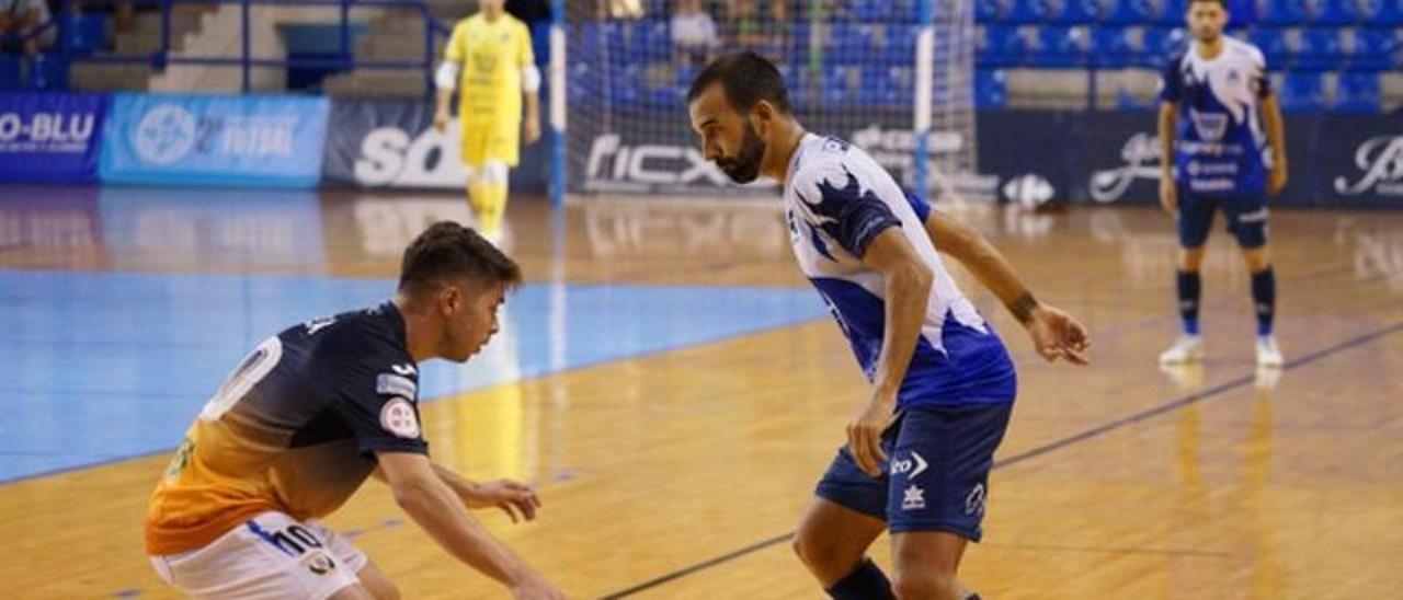 Un lance del primer partido en el Palau contra el Leganés.