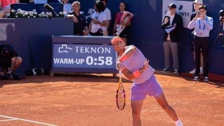 Nadal, durante su partido