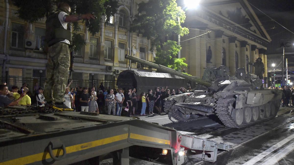 Carros de combate del grupo Wagner.