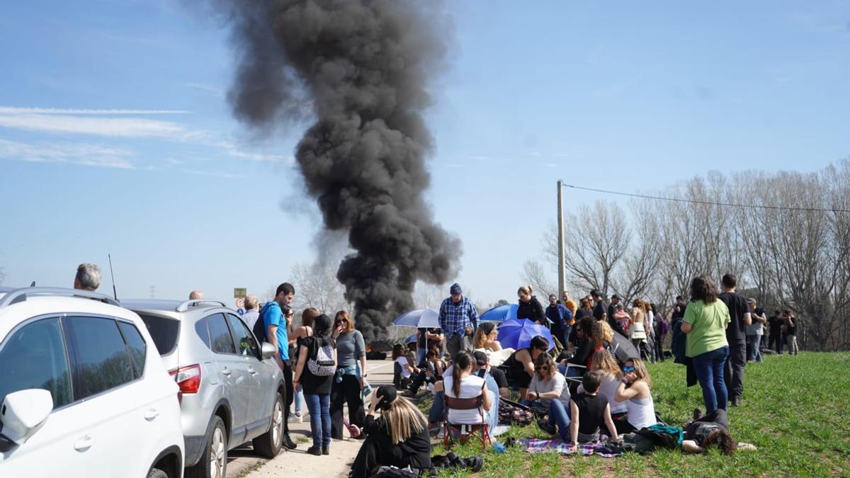 La protesta de treballadors d'aquest dilluns a Lledoners