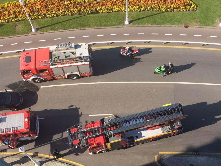 Incendio en un restaurante de Gijón