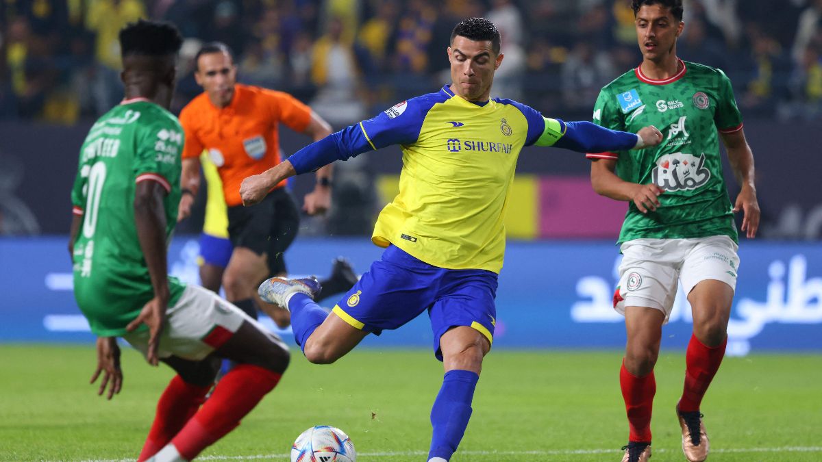 Cristiano durante un partido con el Al-Nassr