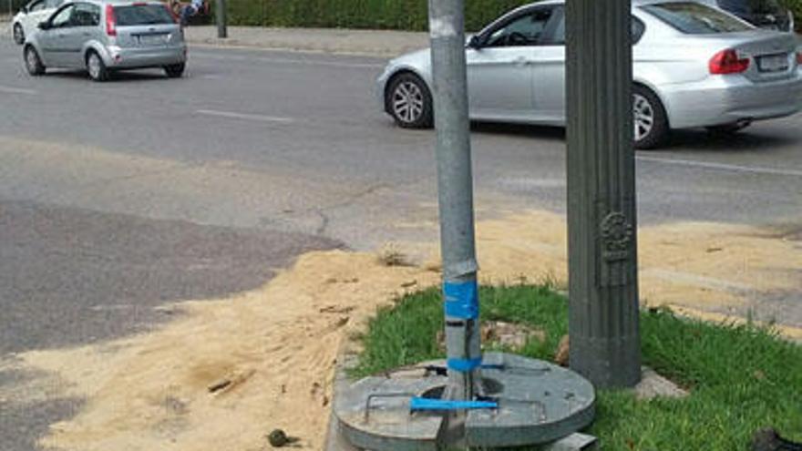 Intersección en la que tuvo lugar el golpe, en la avenida del Cid.