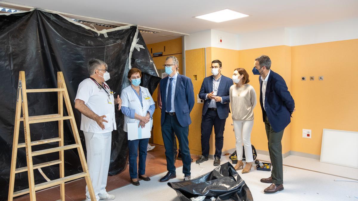 Visita de Pedreño a las obras del Hospital Comarcal del Noroeste