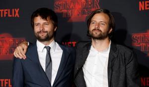 FILE PHOTO: Series creators Ross and Matt Duffer pose at the premiere for the second season of the television series Stranger Things in Los Angeles