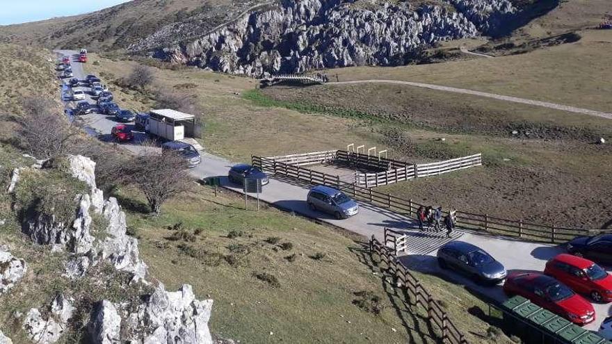 Caravanas en La Tiese un jueves de invierno