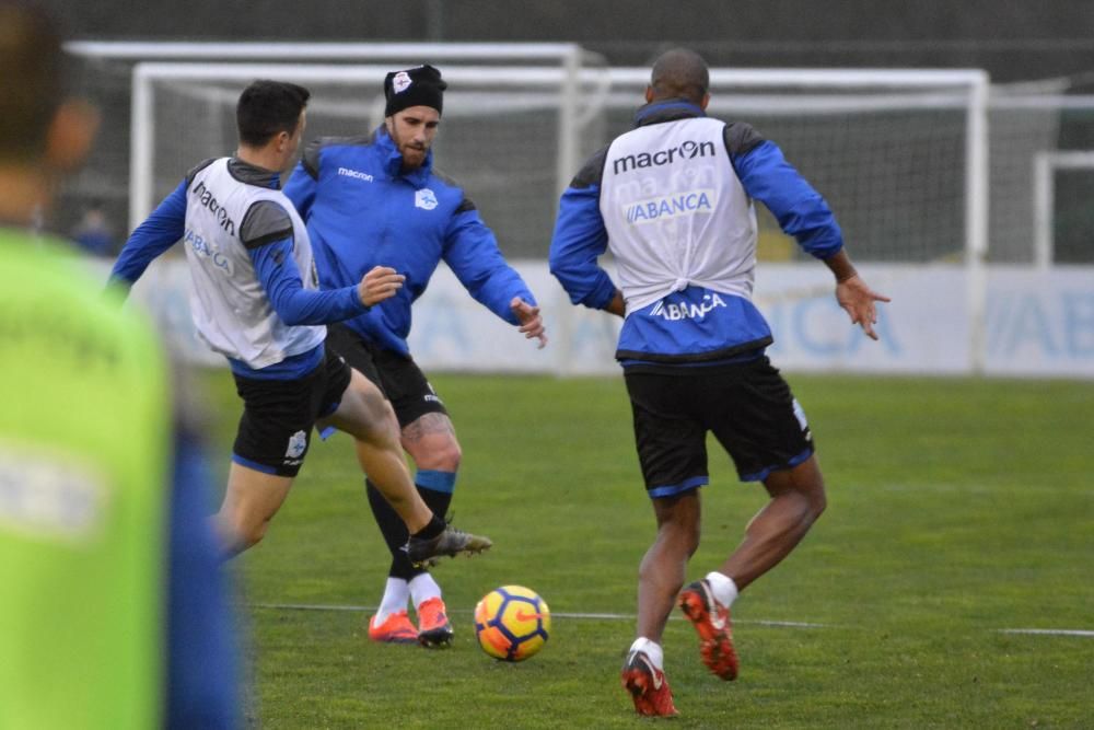 Fede Cartabia ha sido la única ausencia en el entrenamiento de esta tarde en Abegondo.