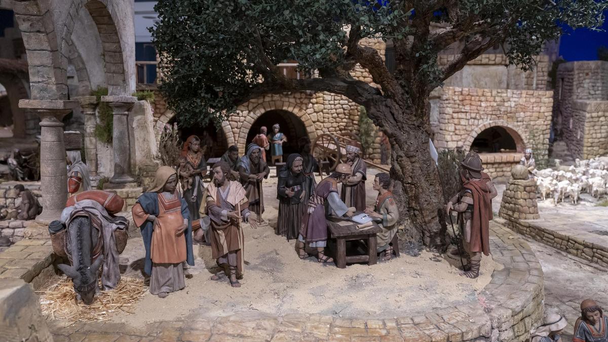 Una de las escenas del belén de Bancaja.