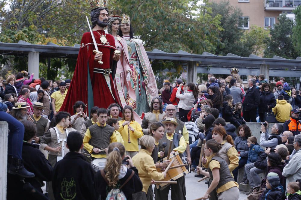 Plantada de gegants i cercavila a Girona