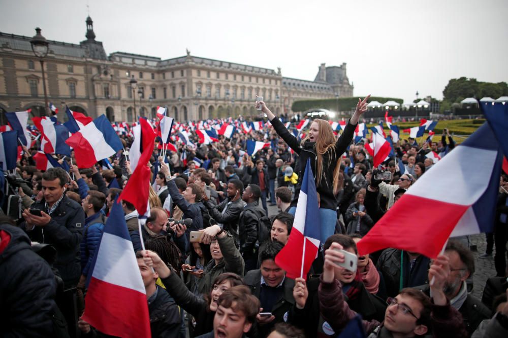 Supporters of President Elect Emmanuel Macron ...