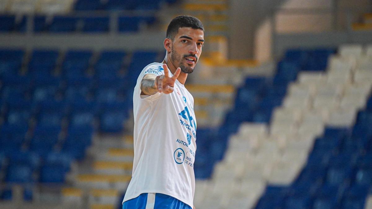 Bruno Gomes, en uno de los entrenamientos de esta semana.