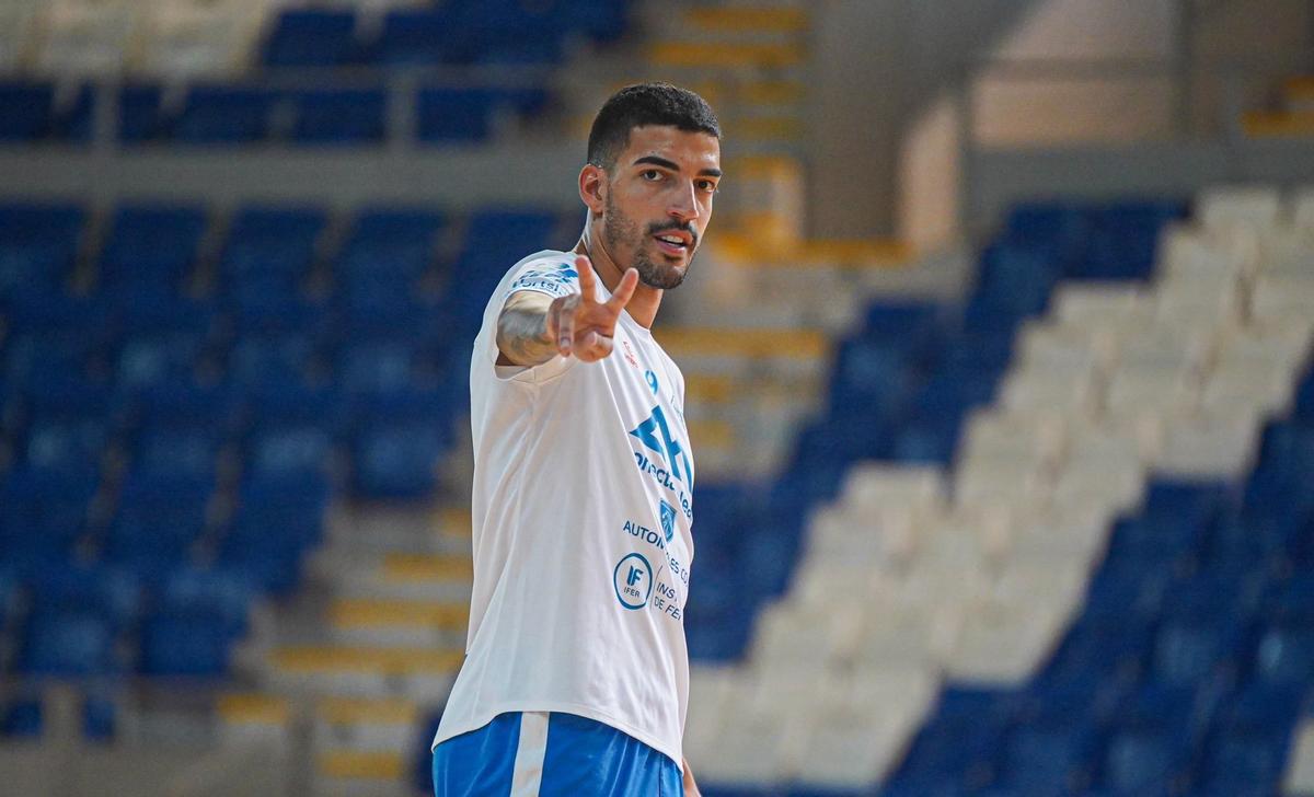 Bruno Gomes, en uno de los entrenamientos de esta semana.