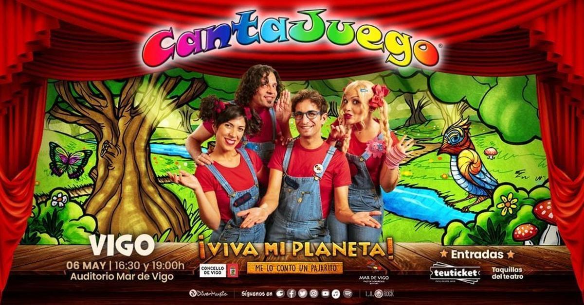 Cartel del espectáculo de Cantajuego en Vigo.