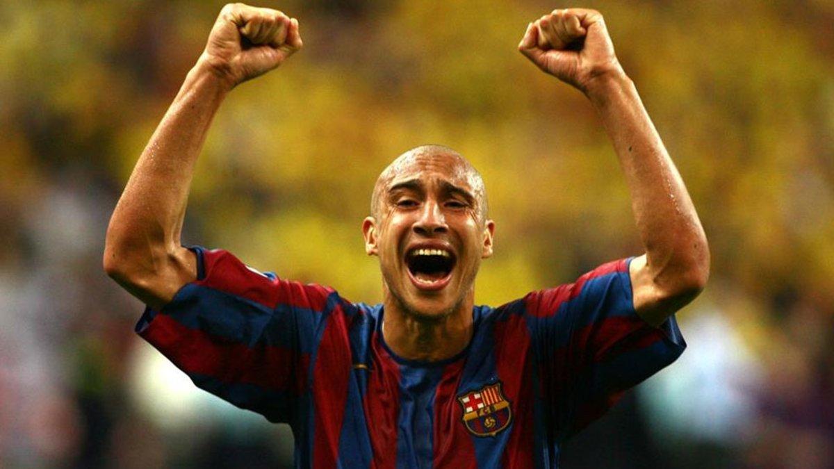 Henrik Larsson celebró feliz la conquista de la Champions en París; la imagen lo dice todo