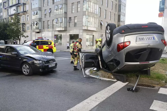 Una excarcelada y varios heridos en un accidente en el barrio de Santa Marta