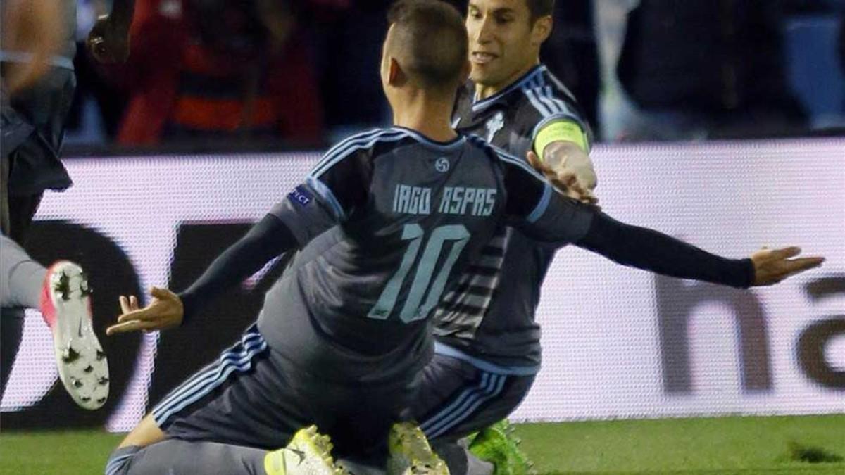 Iago Aspas marcó uno de los tres goles en la ida, y espera volver a ser decisivo