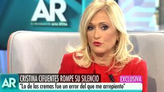 Cristina Cifuentes, en su entrevista con Ana Rosa: "Guardé las cremas en el bolso por equivocación"