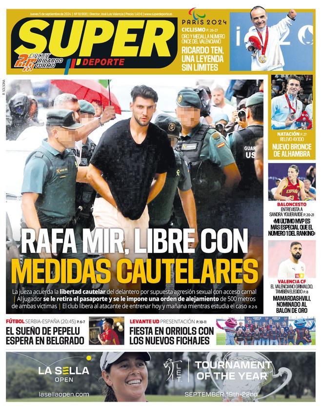 Las portadas deportivas de hoy, jueves 5 de septiembre