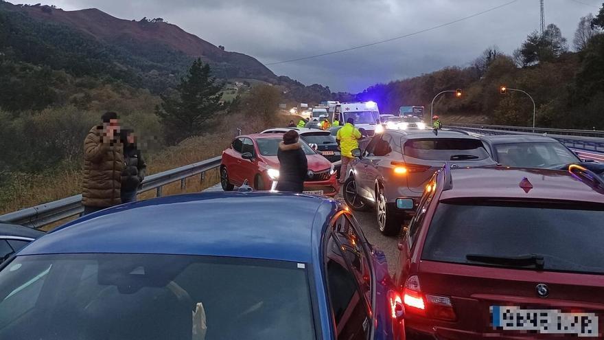 Los coches, tras el siniestro.