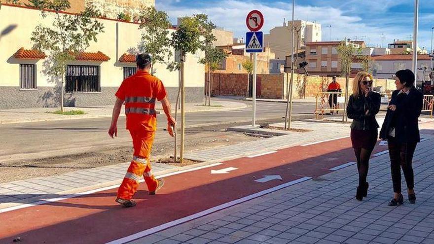 Almassora culmina los 400 metros del nuevo carril bici en San Jaime