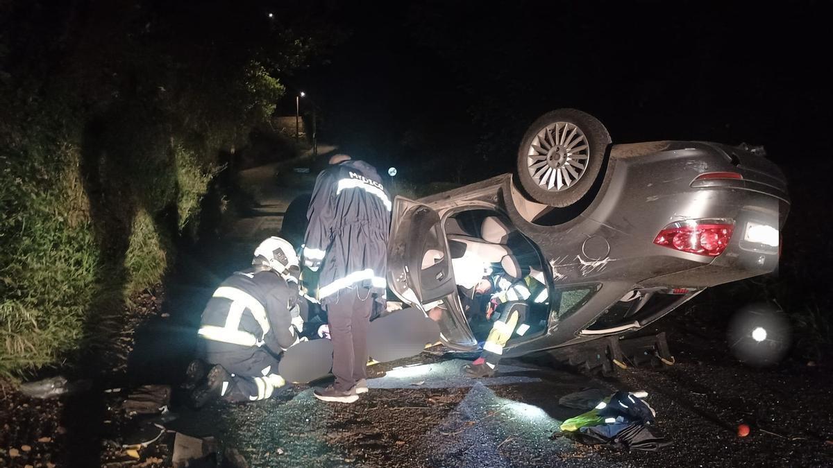 El vehículo afectado en el accidente.