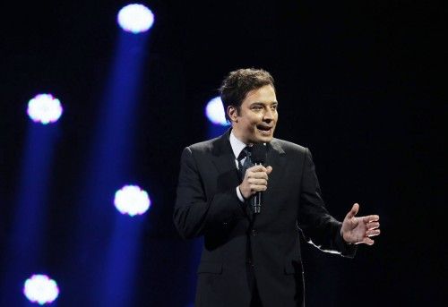 Comedian Jimmy Fallon performs during the "12-12-12" benefit concert for victims of Superstorm Sandy at Madison Square Garden in New York