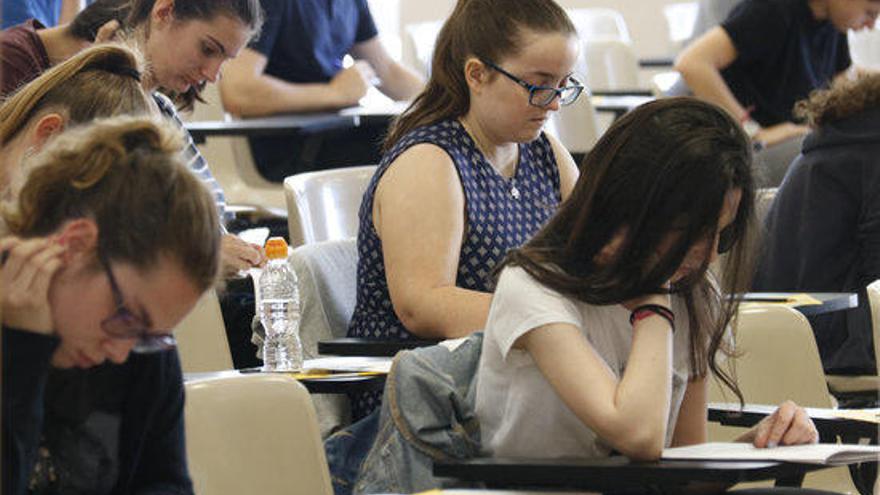 Una de les aules de la UdG on es fan els exàmens