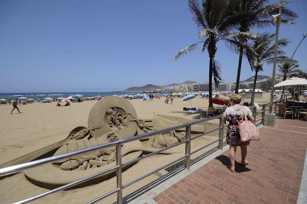 Día de playa en Las Canteras, agosto 2017