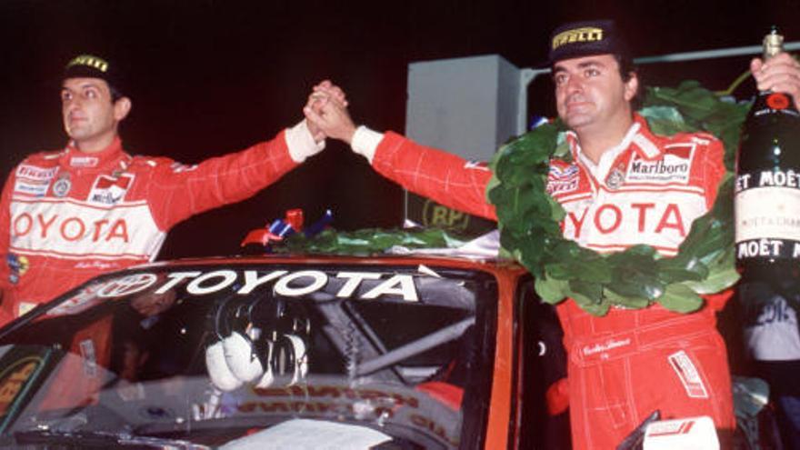 Luis Moya y Carlos Sainz, cuando competán juntos.