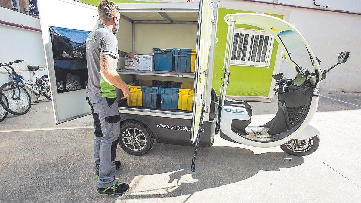 El centro logístico o «hub» se ubica en el parking de La Lonja, cerca del Mercado Central.