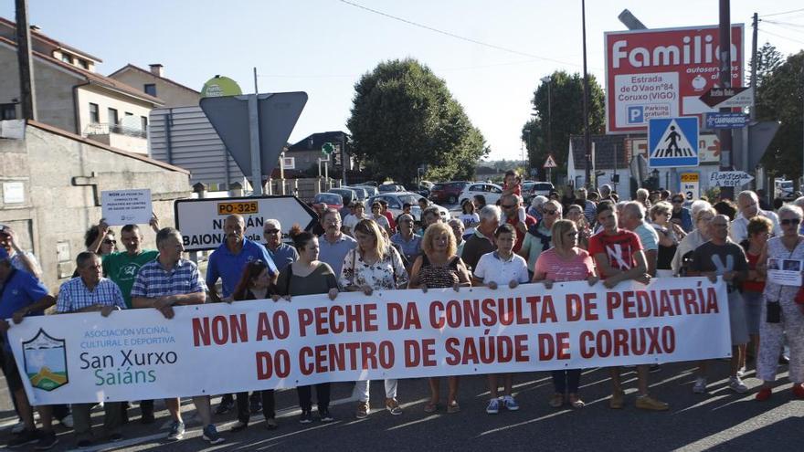 Protestas de los pacientes pediátricos de Coruxo. // R. Grobas