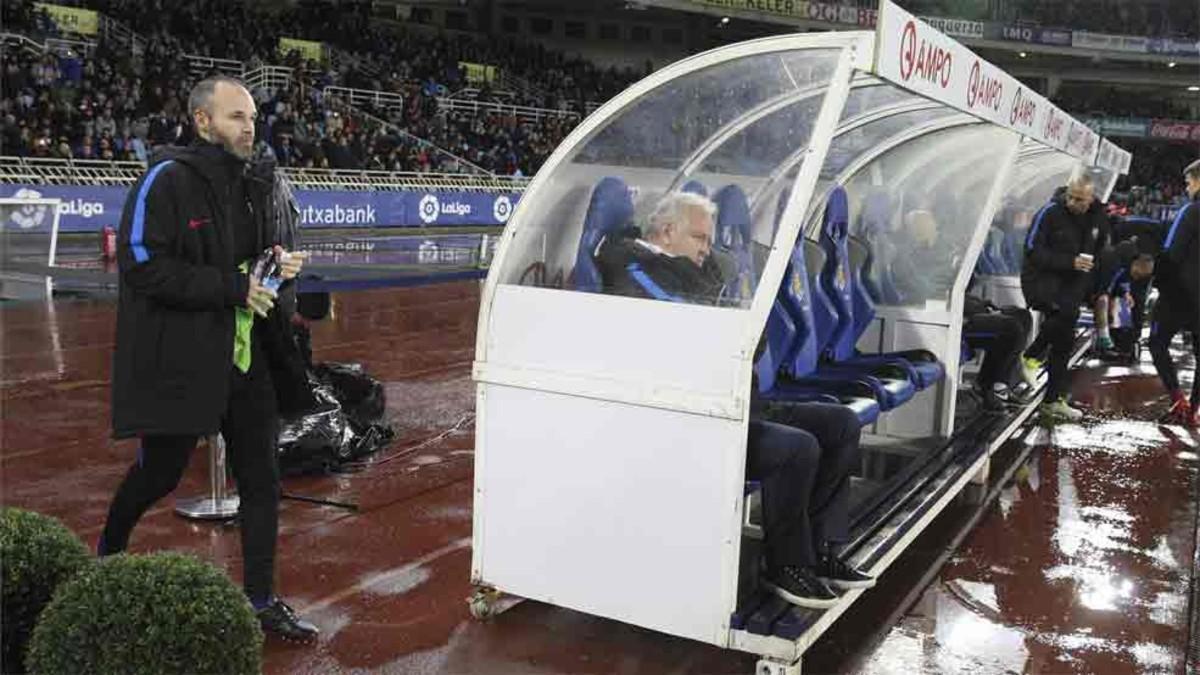 Iniesta no jugó en Anoeta