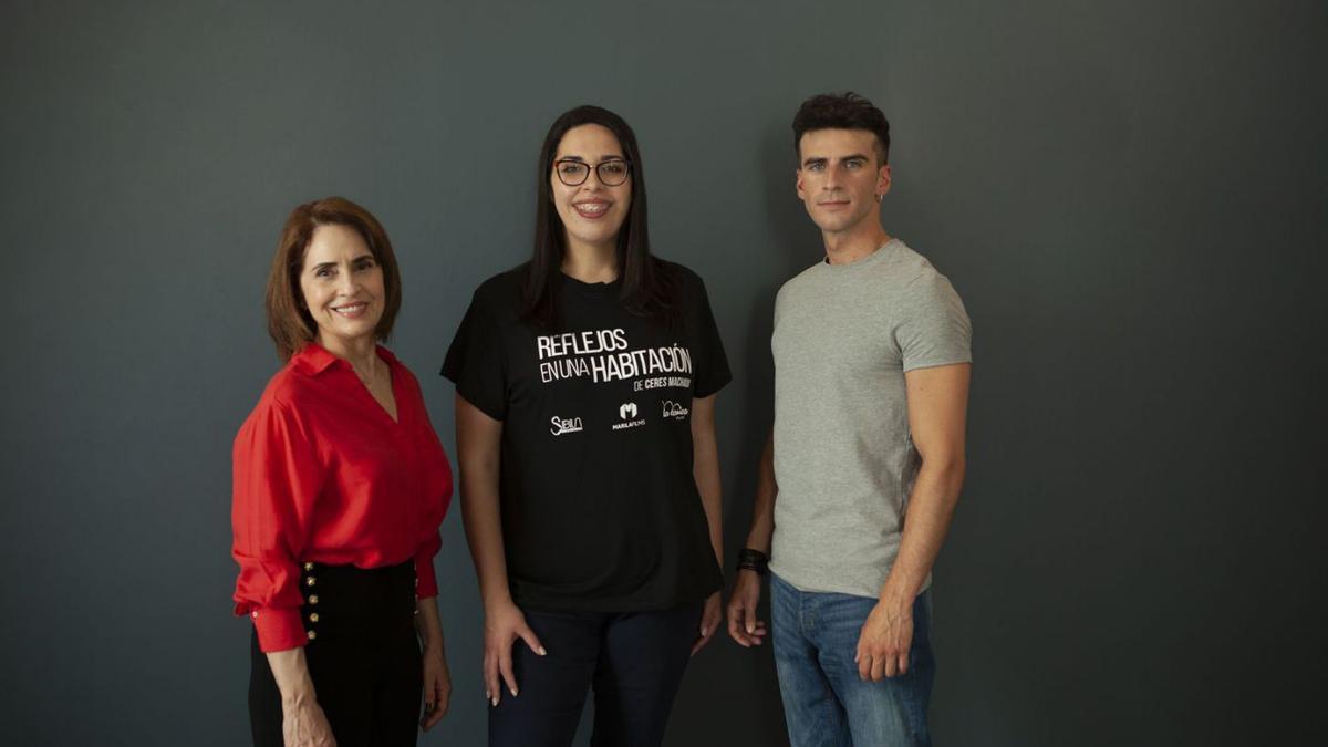 Adriana Ozores, Ceres Machado y Alejandro Vergara